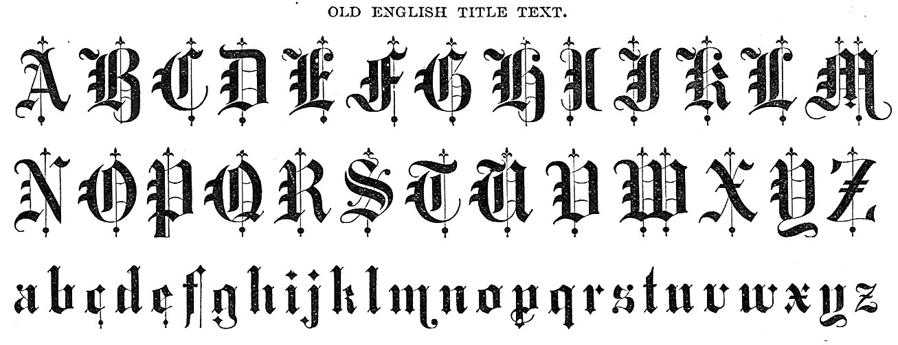 Medieval Font Alphabet Letters Medieval Font Alphabet Letters