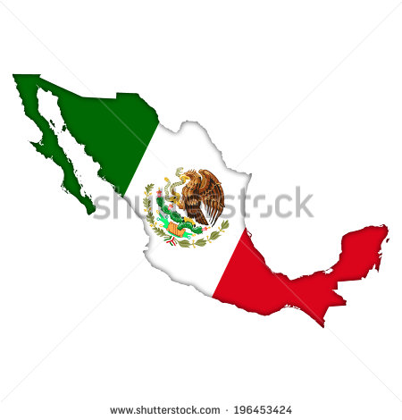 Mexico Flag and Map Mexico Flag and Map