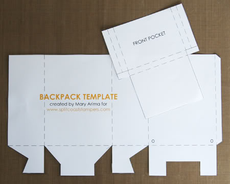 Mini Paper Backpack Template