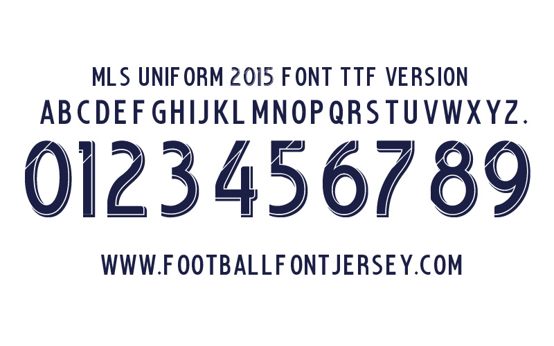 MLS Jersey Number Font