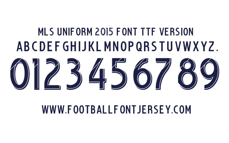 mls jersey font