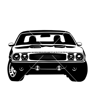 Muscle Car Silhouettes Vector