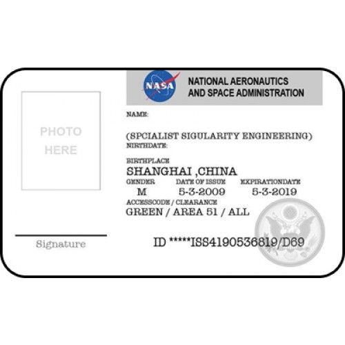 NASA ID Badge Template