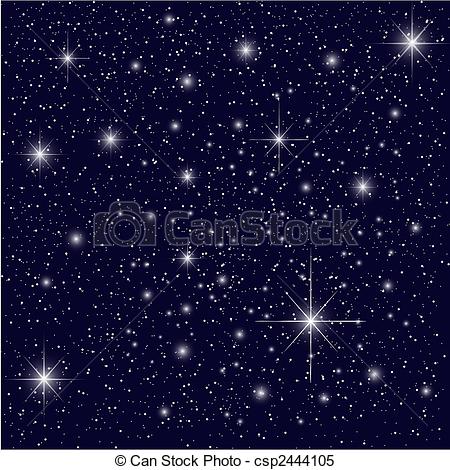 Night Sky with Stars Clip Art