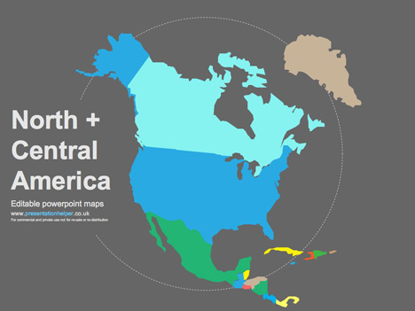 North America Map PowerPoint Template North America Map PowerPoint Template