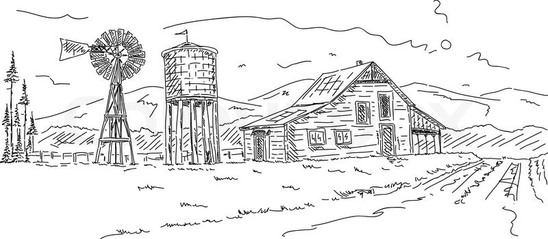 Old Farm Scenes Coloring Pages
