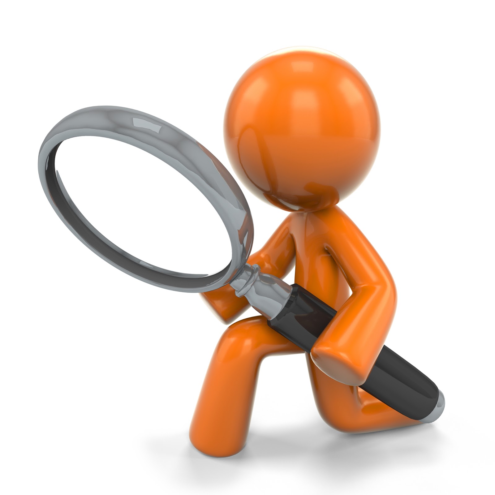 Orange Man Magnifying Glass