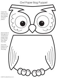16 Owl Paper Bag Template Images