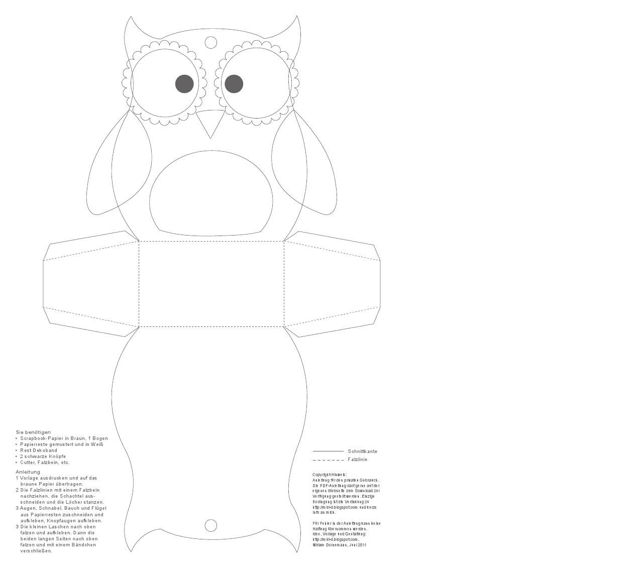 Paper Owl Template