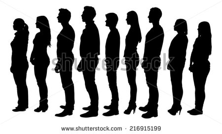 Person Standing Vector Silhouettes