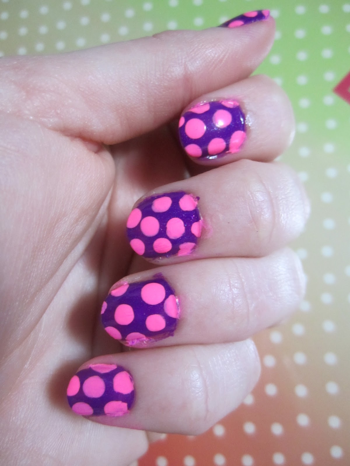 Pink and Purple Nail Design