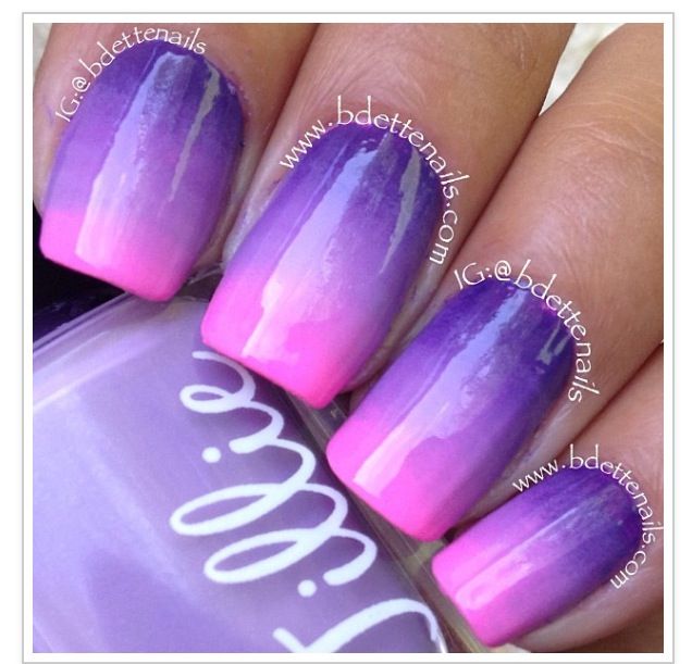 Pink and Purple Nails