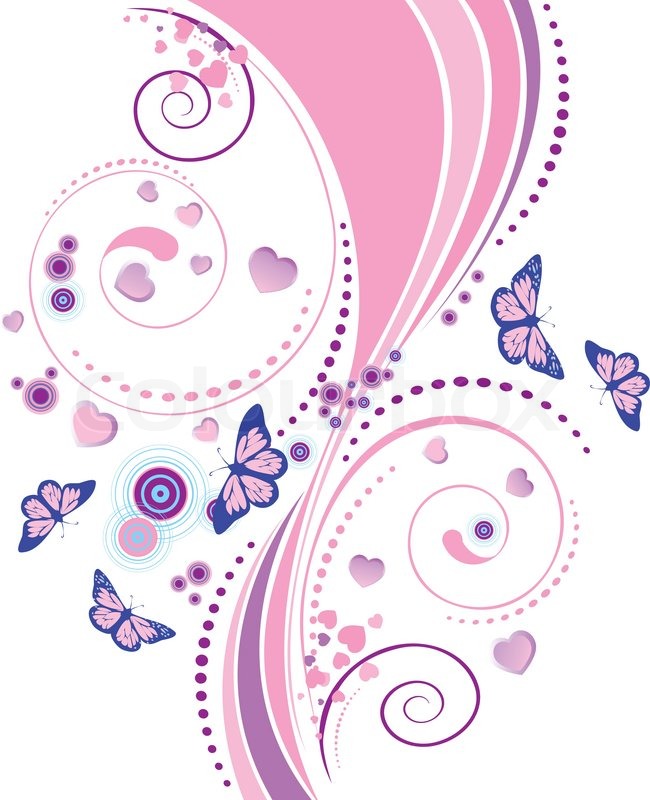 Pink and White Swirl Vector