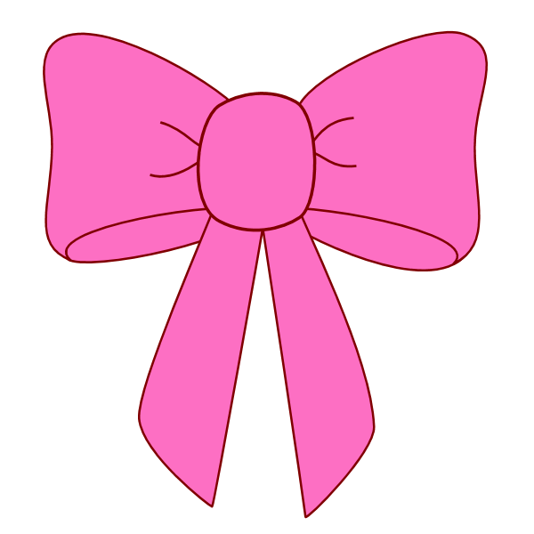 Pink Ribbon and Bow Clip Art