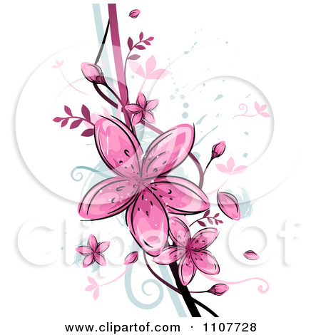 Pink Swirls and Flowers