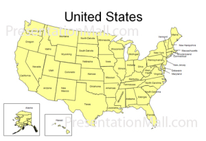 PowerPoint Editable United States Map