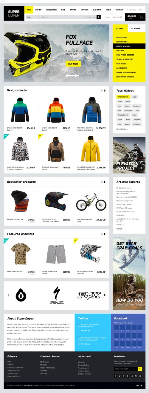 PSD Website Template Shopping