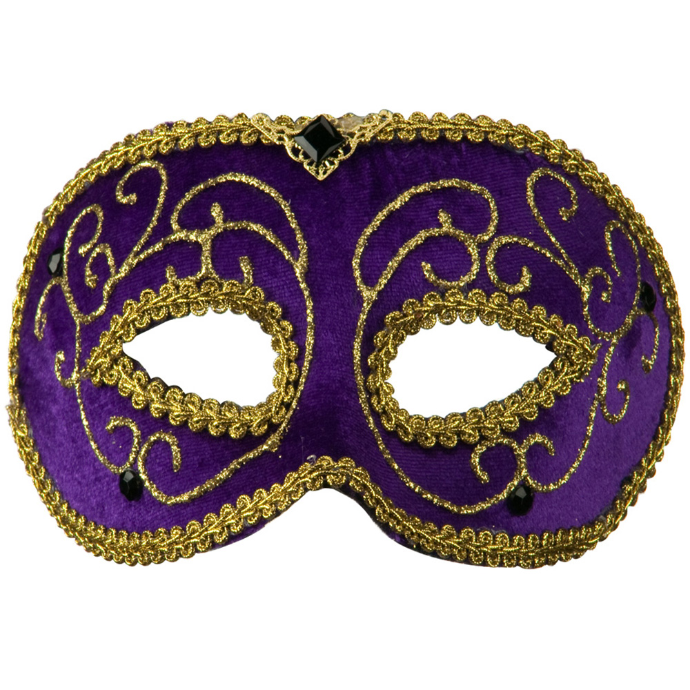 Purple and Gold Mardi Gras Mask