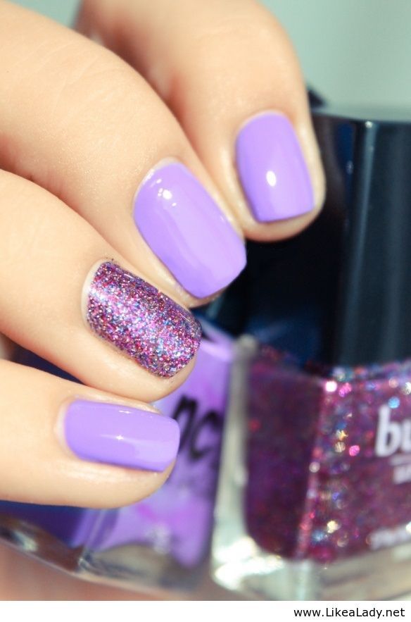 Purple Glitter Nail Polish