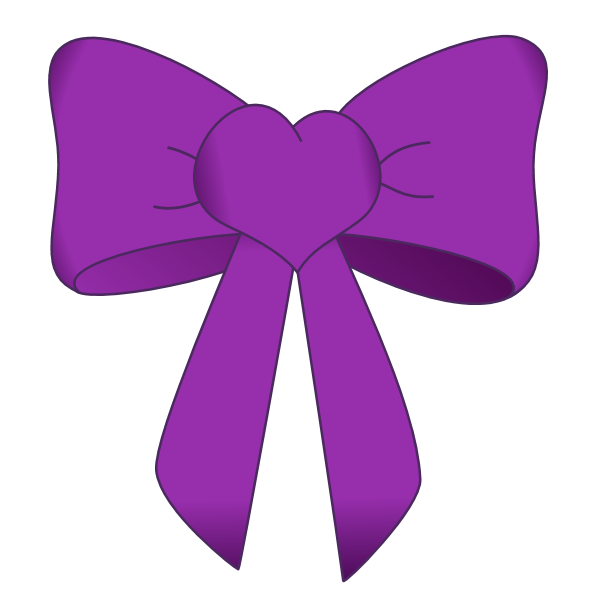 Purple Ribbon Bow Clip Art