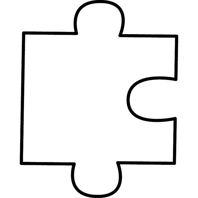 13 Shape Template Vector Printable Puzzle Piece Images Blank Puzzle