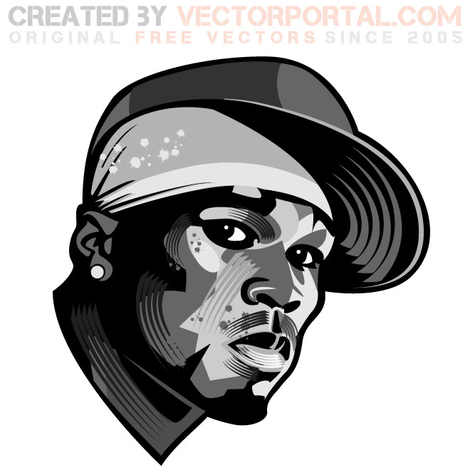 Rapper Vector Portrait