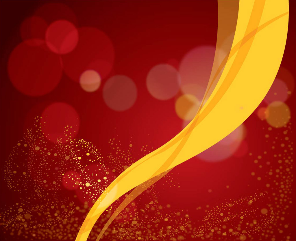 Red Background Yellow Vector Ribbon