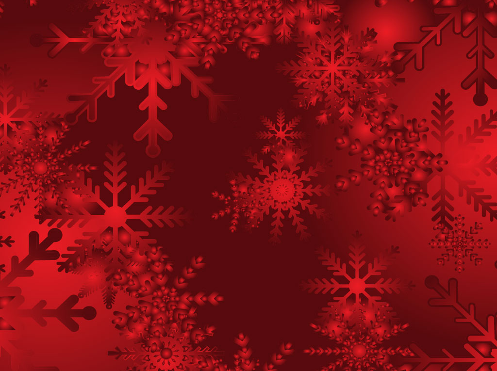 Red Christmas Snowflake
