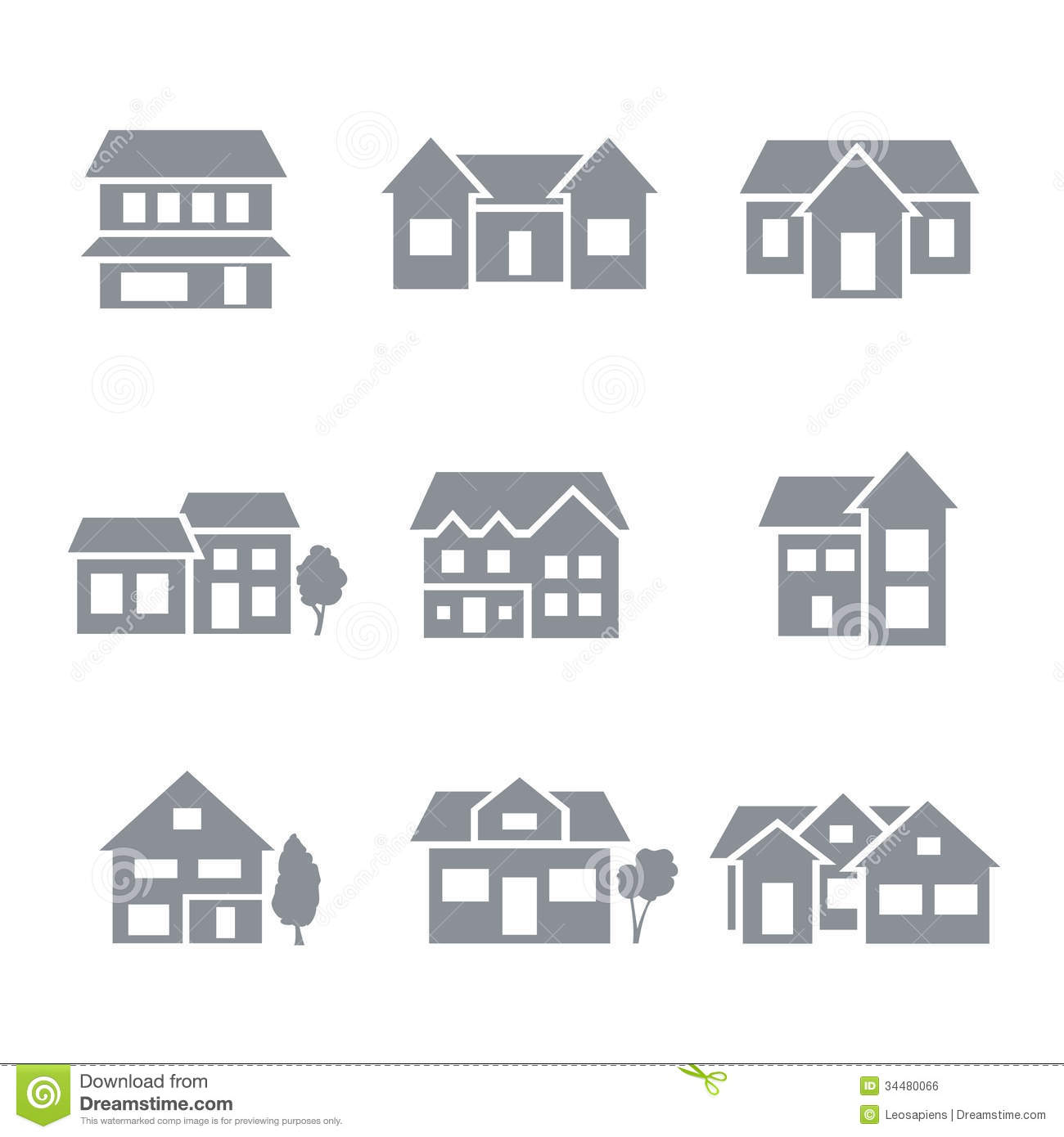 Residential Building Icons Free