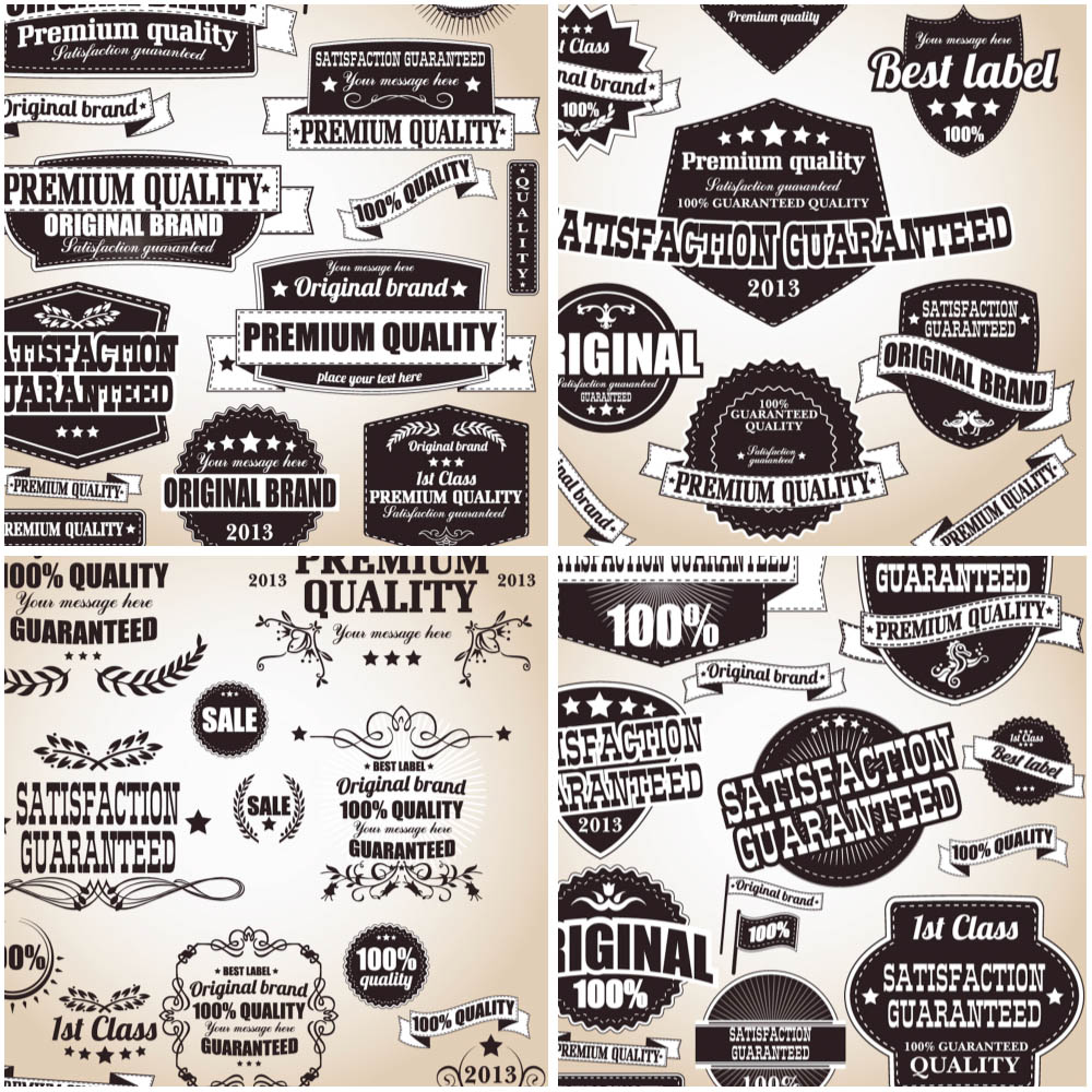 Retro Labels Vector