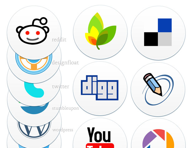 Round Social Media Icons for Website Round Social Media Icons for Website