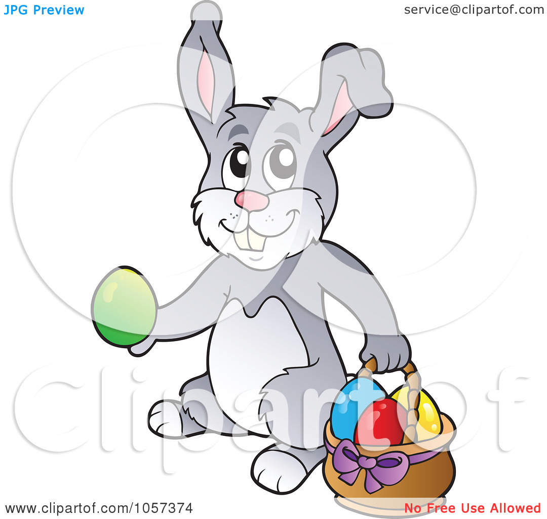 Royalty Free Clip Art of Easter Bunnies