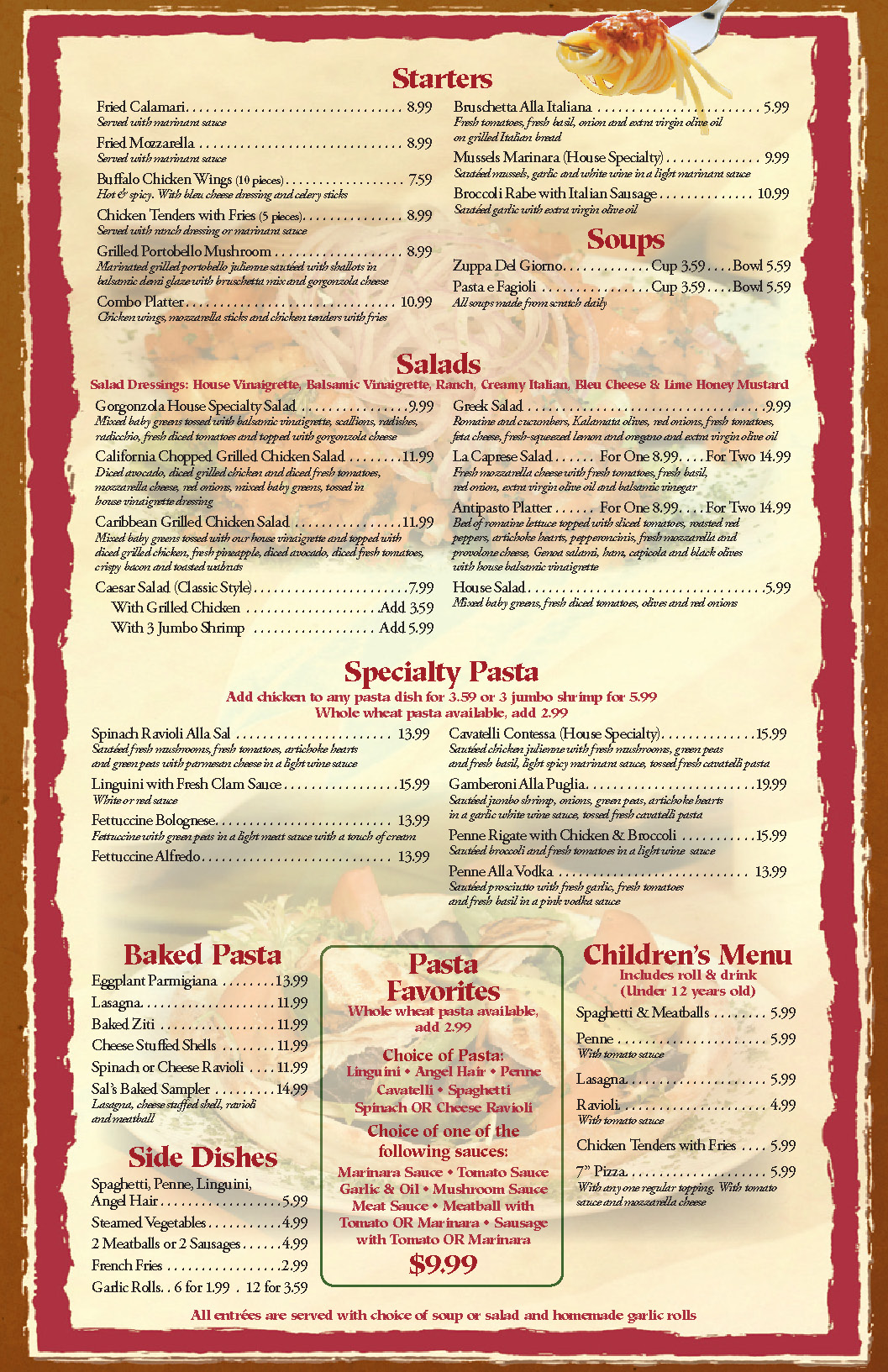 Sample Restaurant Menu Templates