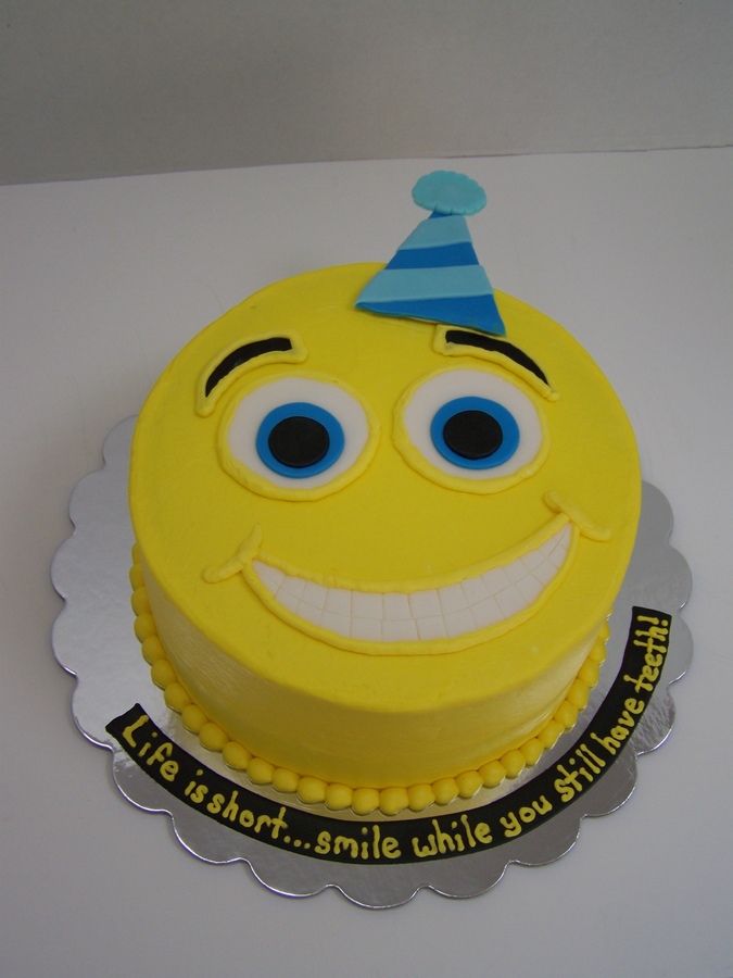 Smiley-Face Birthday Cake