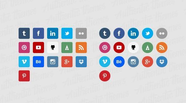 Social Media Icons Flat