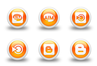 Social Media Icons Orange