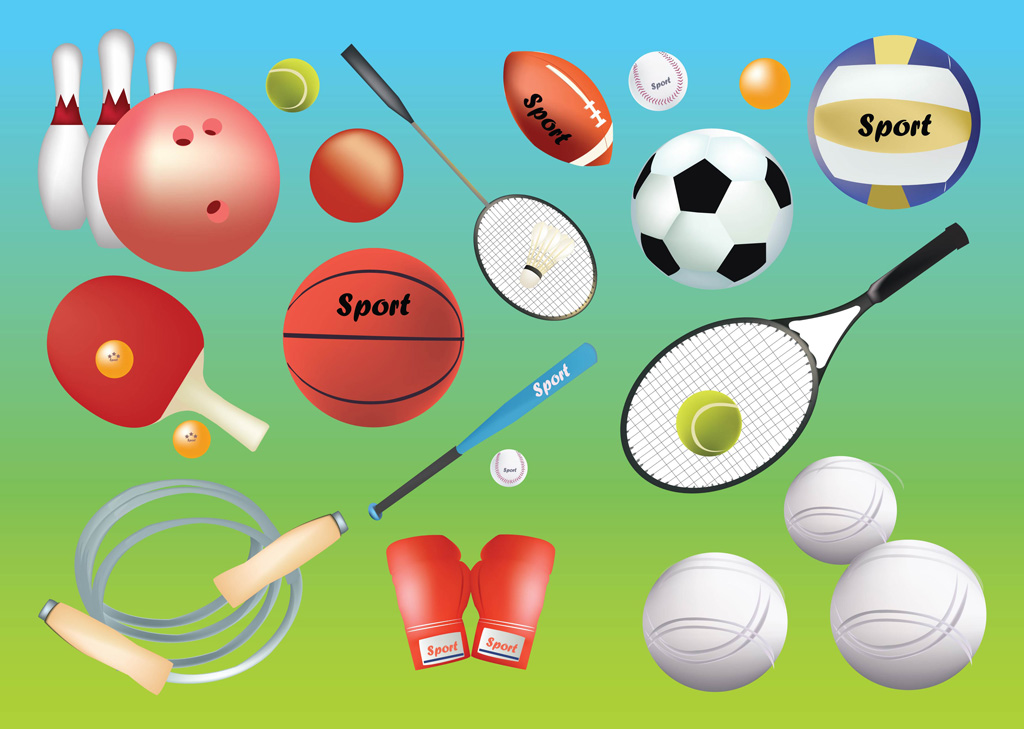 Sports Equipment Clip Art Vector Free