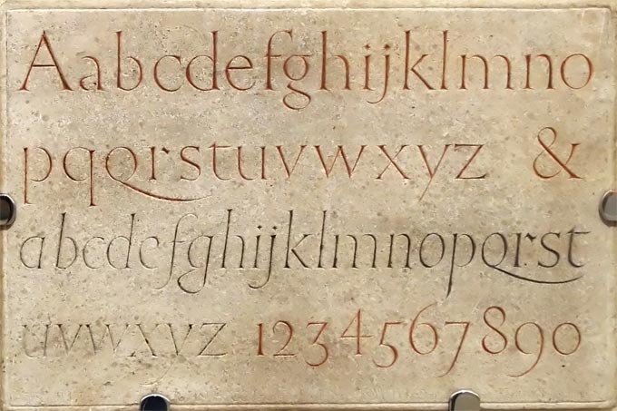 Stone Carved Letters Font