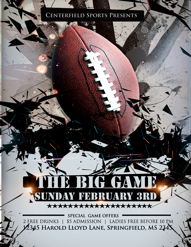 Super Bowl Flyer Template Free