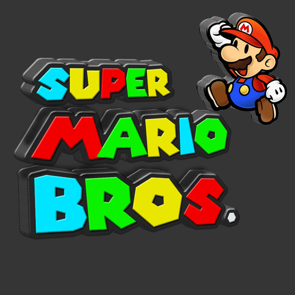 Super Mario 3D Text Photoshop