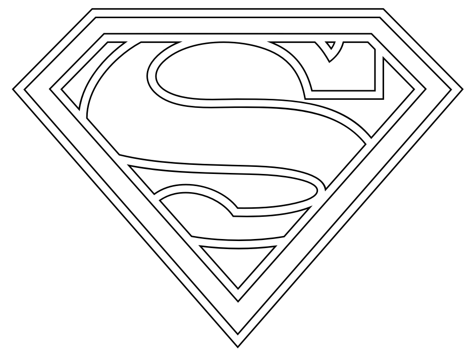 Superman Coloring Logo Superman Coloring Logo