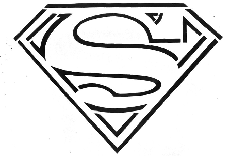 Superman Logo Coloring Pages Superman Logo Coloring Pages