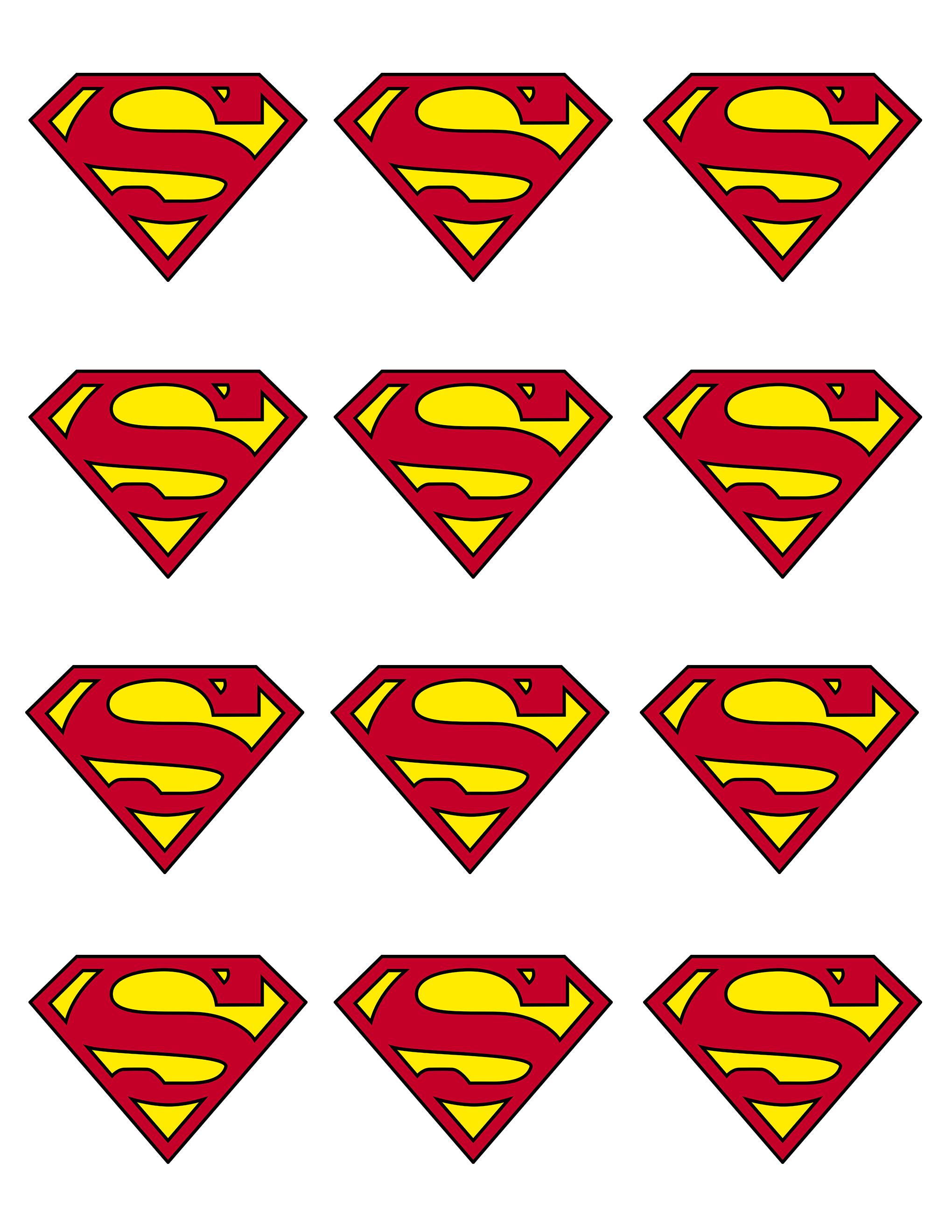 Superman Logo Cupcake Topper Superman Logo Cupcake Topper