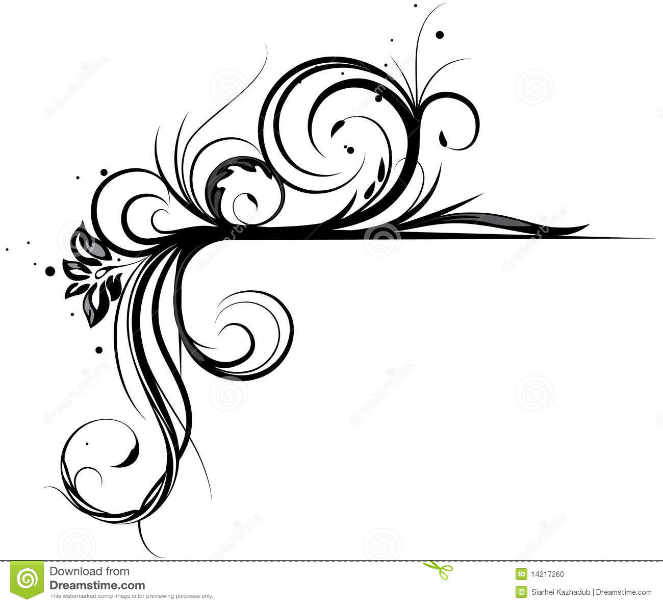 Swirl Corner Designs Vector