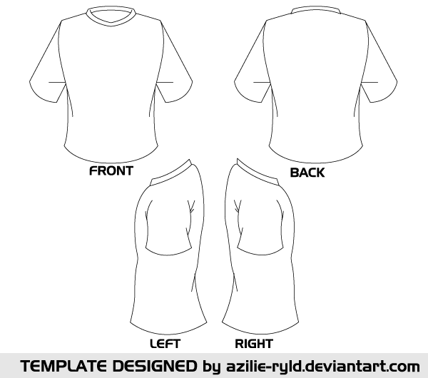 T-Shirt Template Front and Back