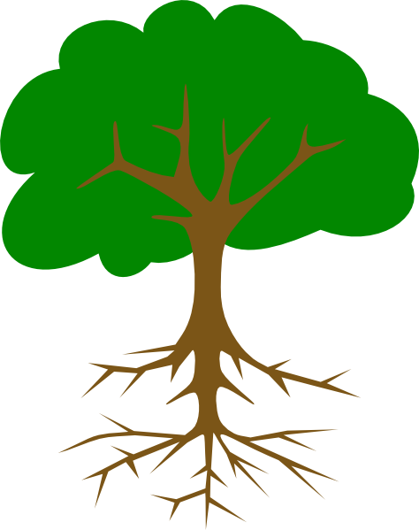 Tree with Roots Clip Art