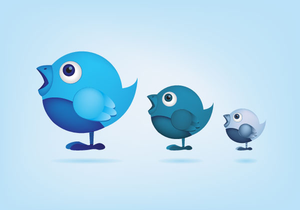 Twitter Bird Icon Vector