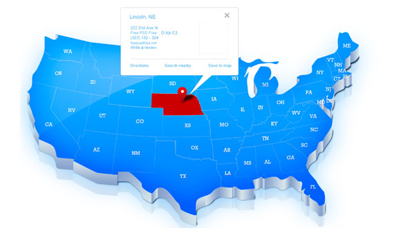 Us State Map PowerPoint Template Free