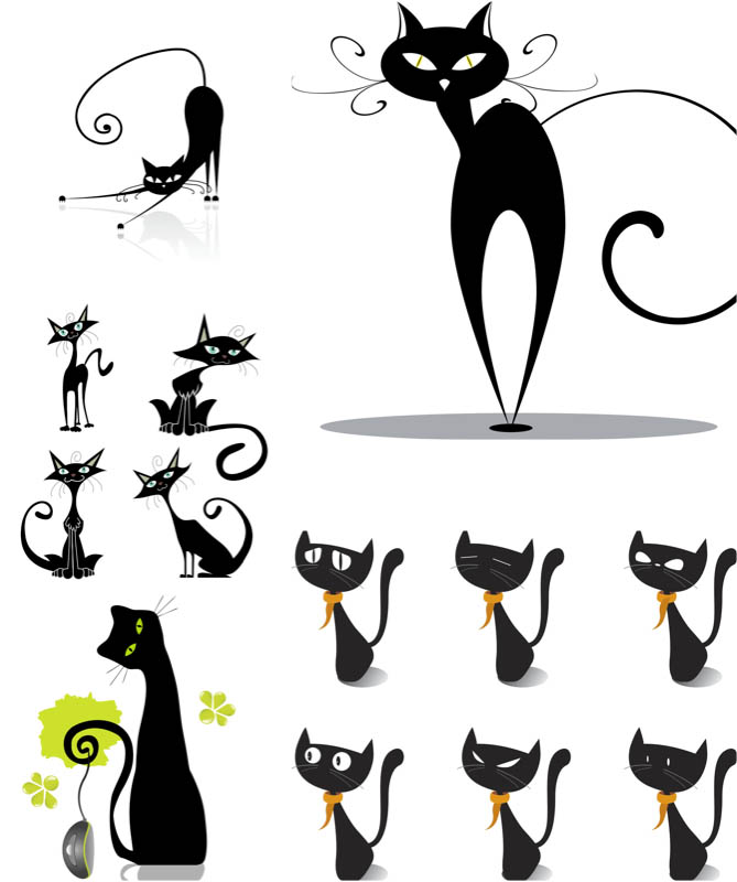 Vector Cartoon Cat