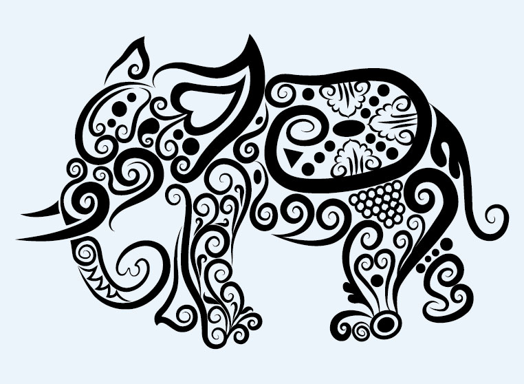 Vector Line Art Animal Patterns